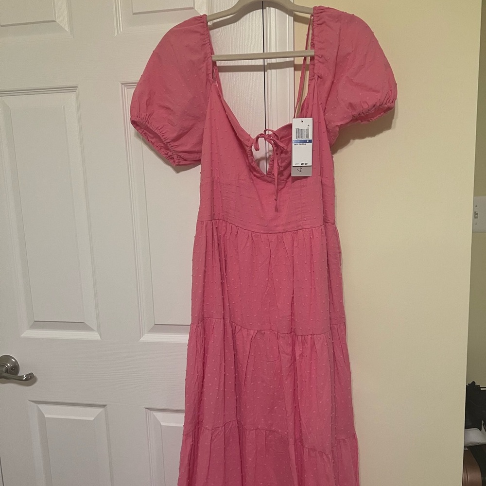 Elegant Backless Pink Dress